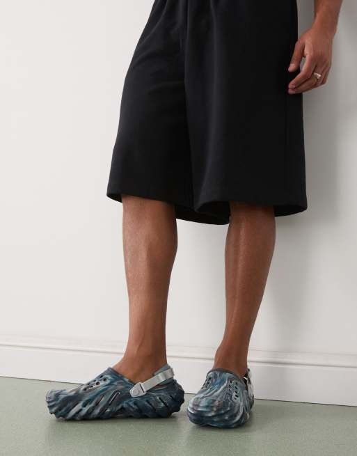 Crocs Echo marbled clogs in black sand/multi