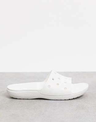 crocs white slides