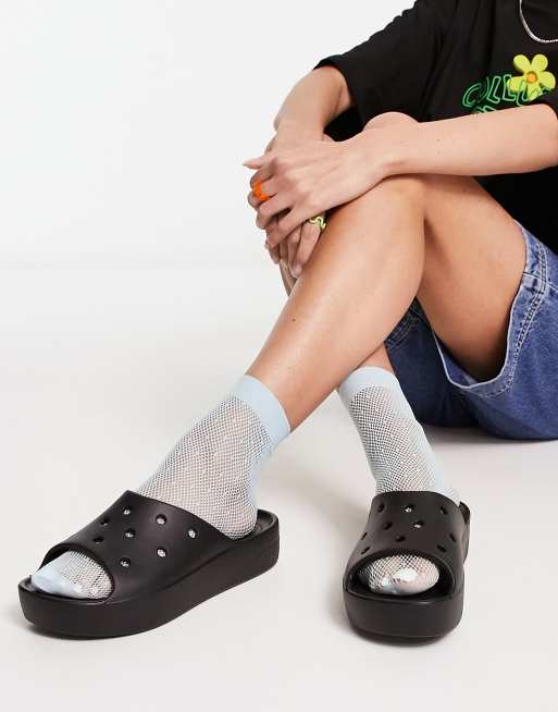 Crocs - Flatform-badesandaler i sort , 4 af 4