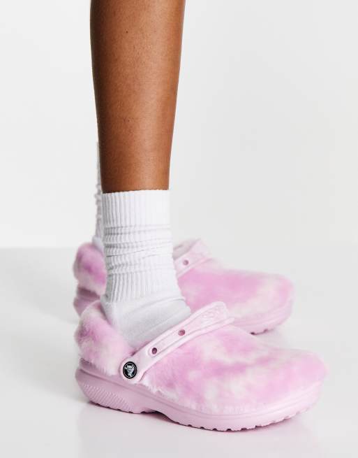 ballerina pink fuzz lined crocs