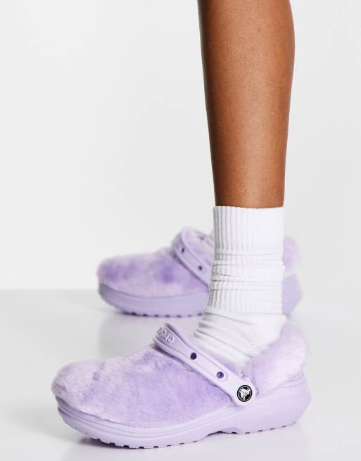 Lavender lined crocs hot sale