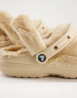 croc shoes with fur