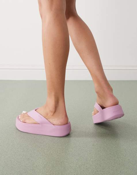 Crocs - Getaway - Infradito color ortensia rosa viola con suola platform - view 1