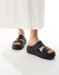 [Crocs] Crocs Getaway platform h-strap sandals in black 38-39 Black