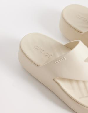Crocs Getaway Platform Toe Loop sandals in sandstone
