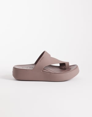Crocs Getaway Platform Toe Loop sandals in truffle