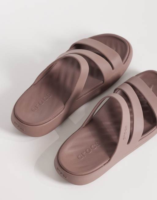 Crocs - Getaway - Sandalen met bandjes in truffel bruin, 4 van 4