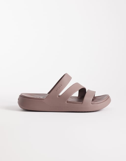 Crocs - Getaway - Sandali con fascette color tartufo, 2 di 4
