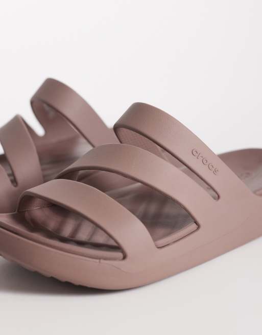 Crocs - Getaway - Sandali con fascette color tartufo, 3 di 4