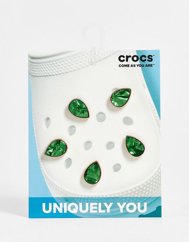 Crocs green gem 5 pack of jibbitz