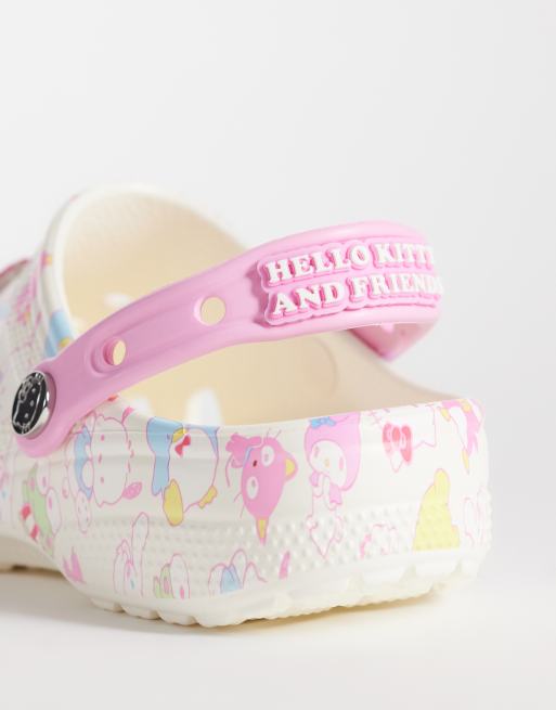 Crocs - Hello Kitty - Pastellyserøde klassiske plateau-clogs, 3 af 4