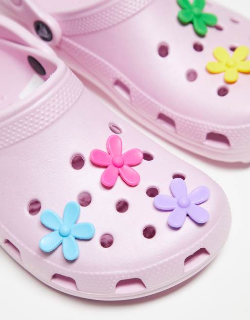 White store flower crocs