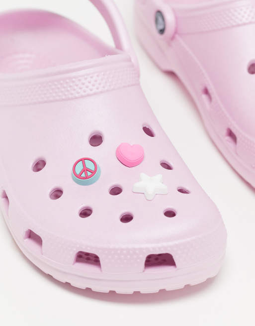 Light Pink Satin High Heels, Jibbitz Crocs Letters