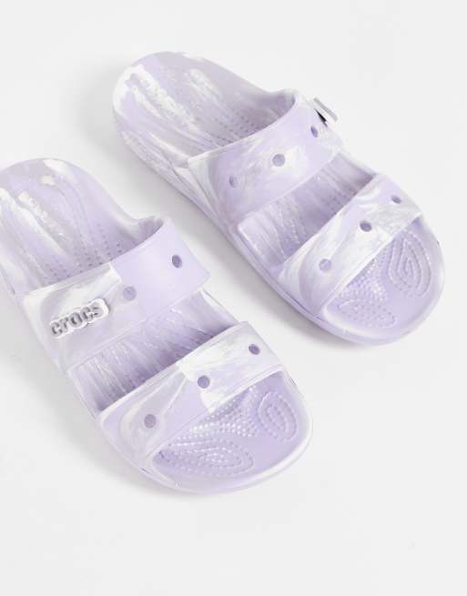 Crocs - Klassieke sandalen in gemarmerd lavendel