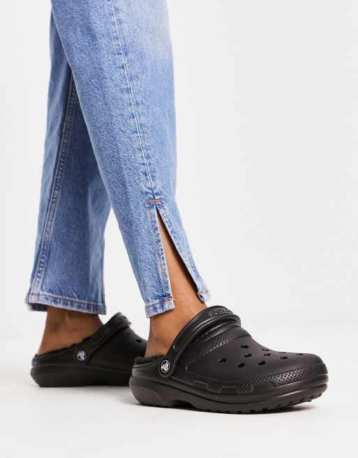 Crocs – Klassische, gefütterte Clogs in Schwarz | ASOS