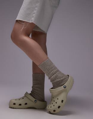 Crocs - Klassische Unisex-Clogs in Knochenweiß-Neutral
