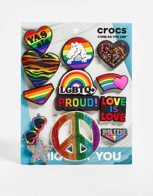  Crocs Jibbitz Peace and Love Shoe Charms  Jibbitz for Crocs,  Heart, Small : Clothing, Shoes & Jewelry