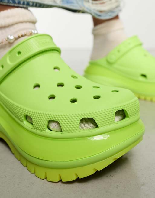 Crocs mega crush clogs in lime green