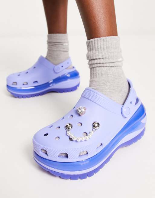 Crocs Mega Crush clogs in moon jelly