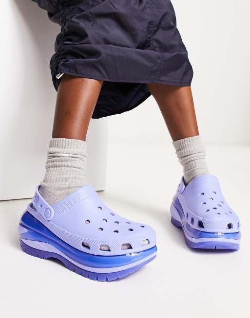 Crocs Mega Crush clogs in moon jelly