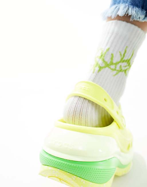 Crocs Mega Crush clogs in neon yellow | ASOS Crocs Mega Crush clogs in neon yellow | ASOS