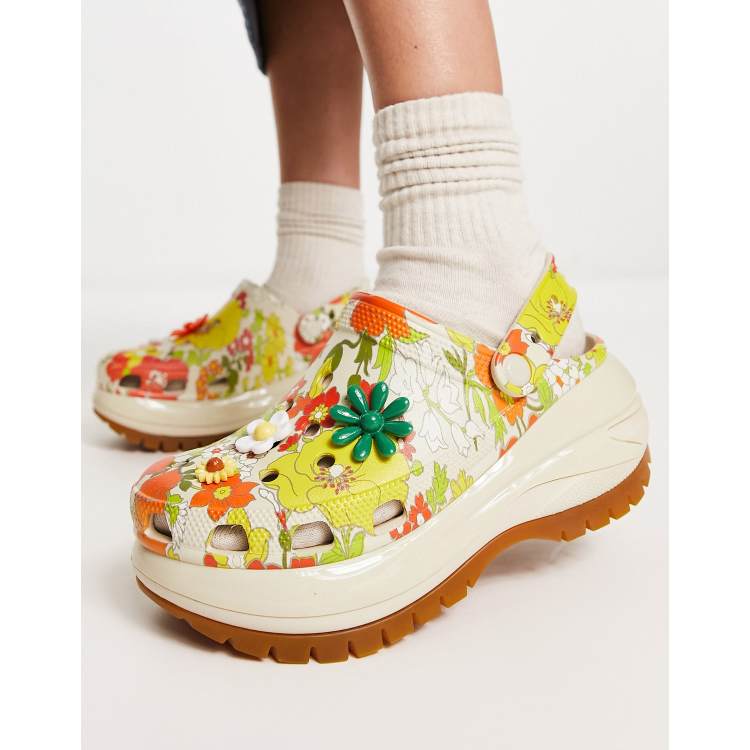 Crocs with hot sale flowers