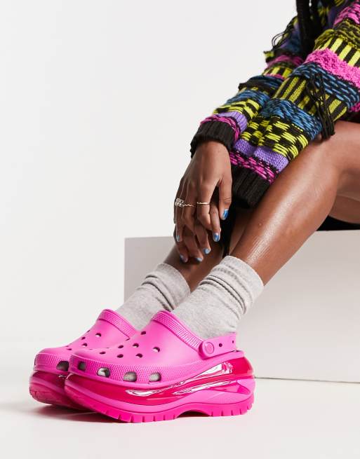 Crocs – Mega Crush – Rosa tofflor, 4 av 4