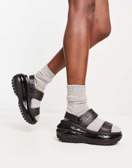 Crocs mega crush sandals in black | ASOS