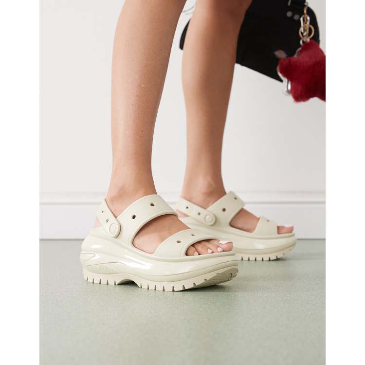 Crocs Mega Crush sandals in bone | ASOS