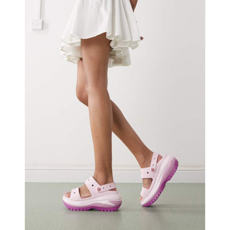 Crocs Mega crush sandals in hydrangea | ASOS