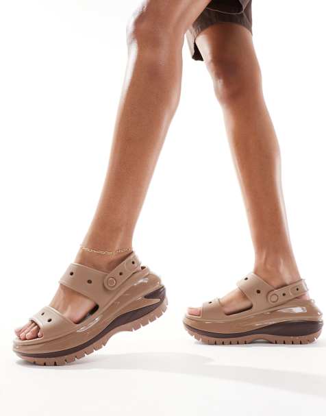 Crocs Mega Crush Sandals In Latte - view 1