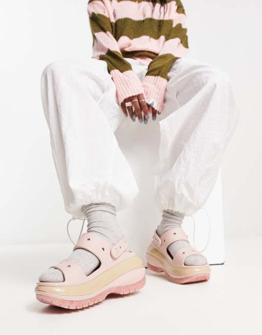 Crocs Mega Crush sandals in pink clay ASOS