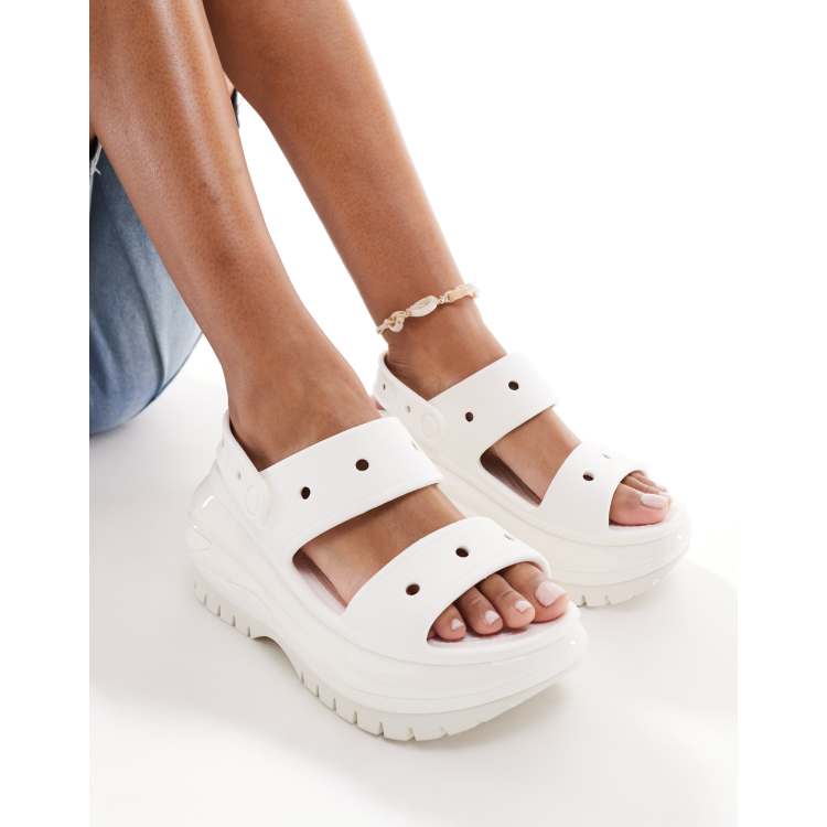 Crocs Mega Crush Sandals In White | ASOS display picture 2