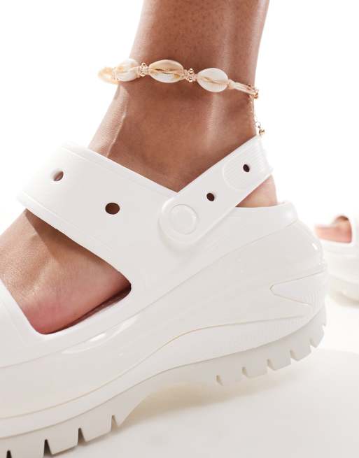 Crocs Mega Crush Sandals In White | ASOS display picture 3