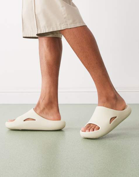 Crocs Mellow sliders in bone - view 1