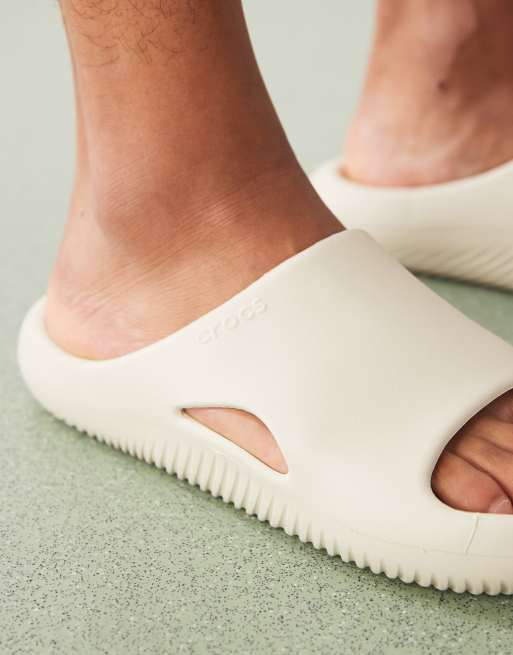 Crocs Mellow sliders in bone ASOS