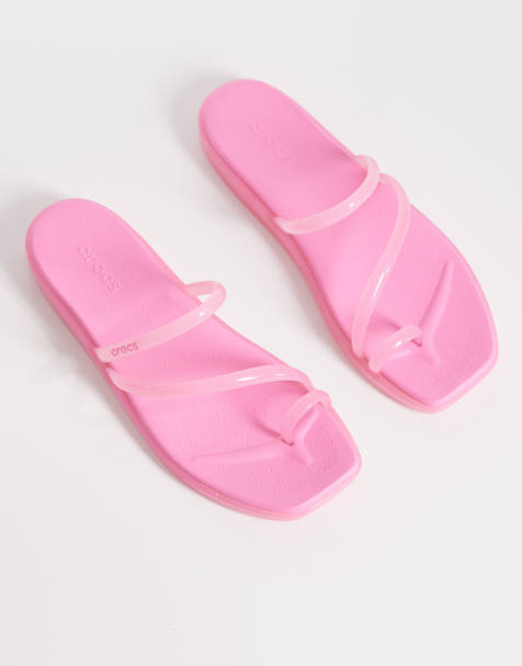 Crocs Miami Jelly Toe Loop Sandals in pink - view 1
