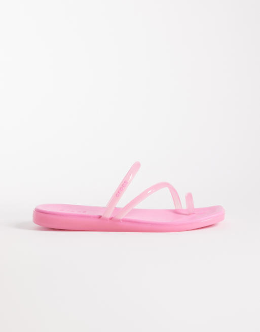 Crocs – Miami – Rosa sandaler i jellymaterial med tåögla, 2 av 4