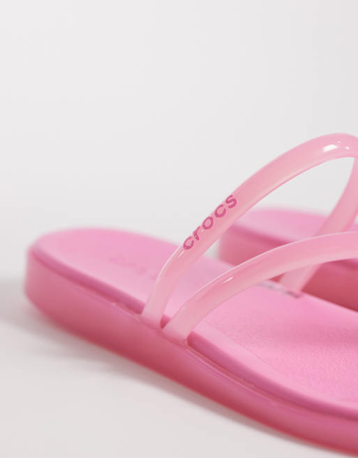 Crocs – Miami – Rosa sandaler i jellymaterial med tåögla, 4 av 4