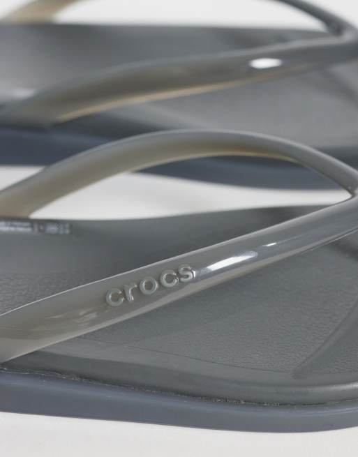 Crocs – Miami – Svarta flip flops i jelly, 3 av 4