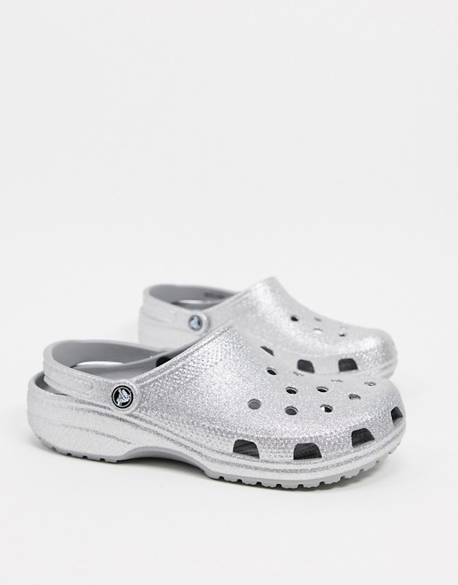 Crocs originals clogs in silver glitter