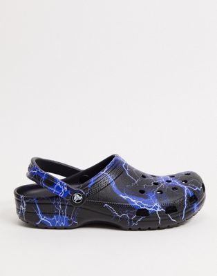 blue lightning crocs