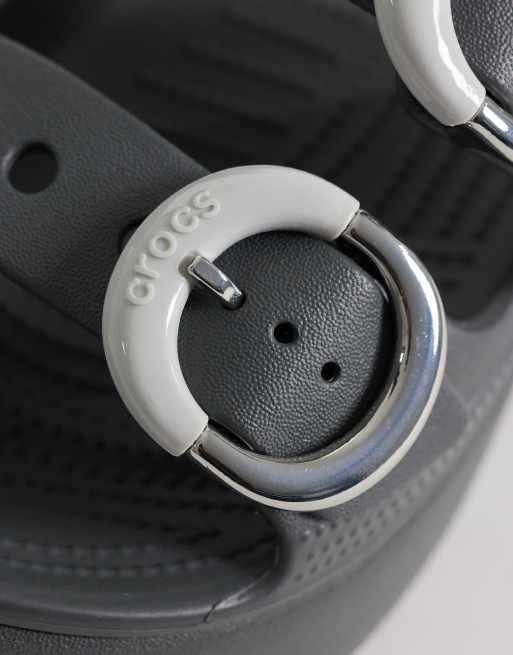 Crocs Platform Buckle Sandals in black, 3 of 4