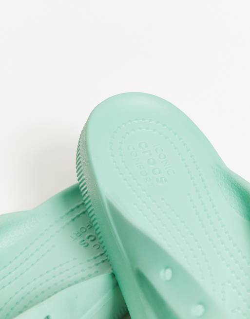 Crocs platform flip flops in moon jelly