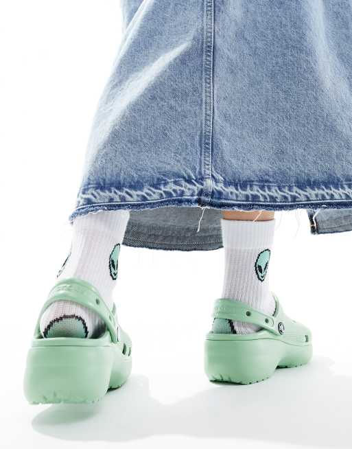 Crocs - Sabots classiques à semelle plateforme - Vert pastel, 4 de 4