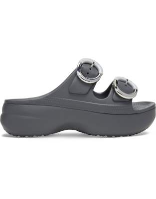  Saturday platform buckle clog in dark grey
