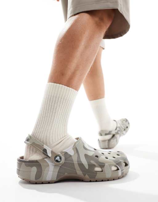 Classic Clog Crocs Shoes Camo Crocs Grey Crocs Seasonal Camo Clog