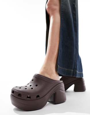 Crocs - Siren - Clogs in Braun mit Schichtsohle-Brown