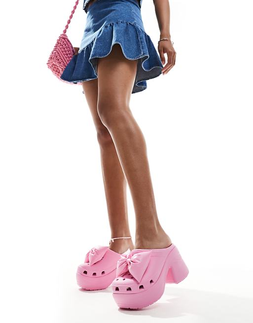 Crocs Siren Clogs In Pink Tweed | ASOS Crocs Siren Clogs In Pink Tweed | ASOS