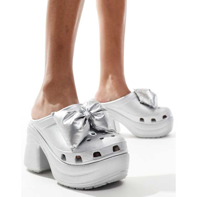 Silver crocs online